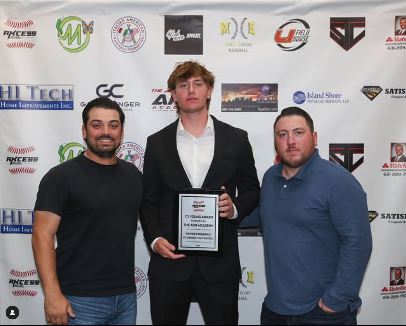Congratulations to Victor Frederick on winning the Nassau County Cy Young award presented by Axcess Baseball!